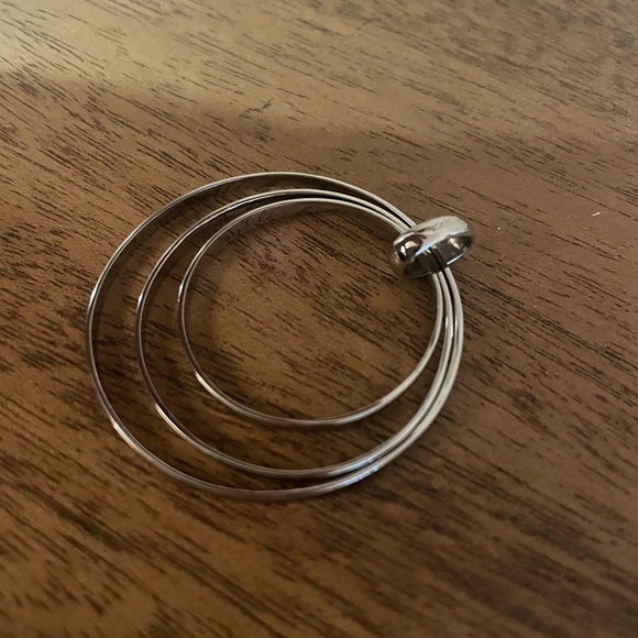 Sterling Silver Hoops Charm. - Picture 4 of 4